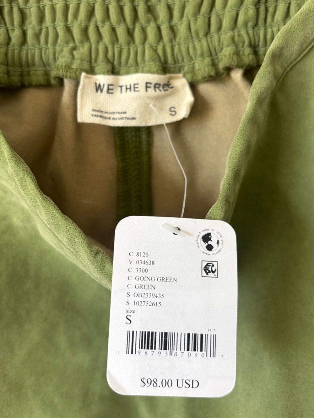 We The Free Paradise Found Green Vegan Suede Skort - Picture 12 of 14